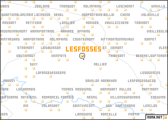 map of Les Fossés
