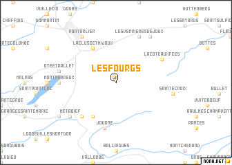 map of Les Fourgs