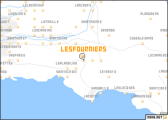 map of Les Fourniers