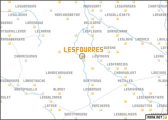 map of Les Fourrés