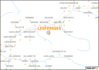 map of Les Frasses