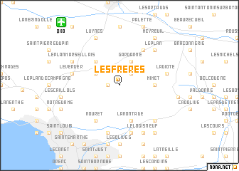 map of Les Frères