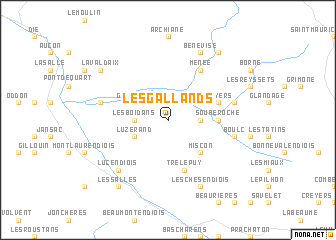 map of Les Gallands