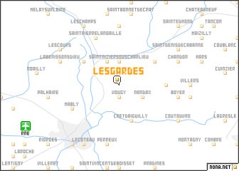 map of Les Gardes