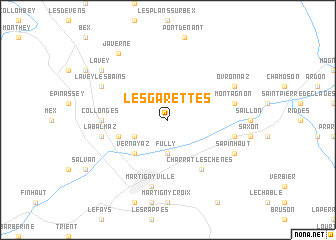 map of Les Garettes