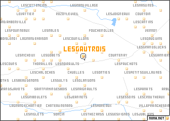 map of Les Gautrois