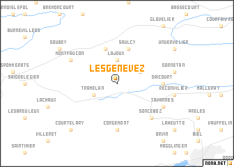 map of Les Genevez