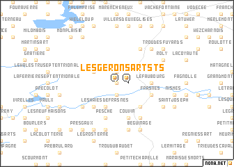 map of Les Géronsarts