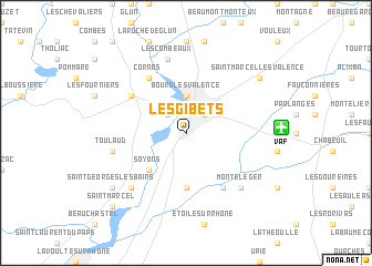 map of Les Gibets