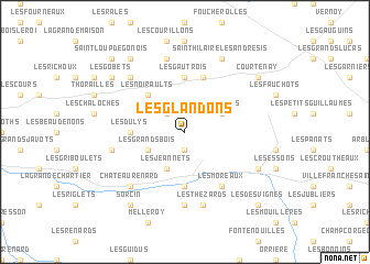 map of Les Glandons