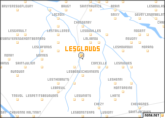 map of Les Glauds