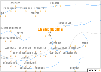 map of Les Gondoins