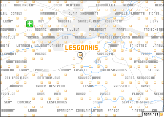 map of Les Gonhis