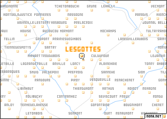 map of Les Gottes