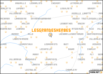 map of Les Grandes Herbes