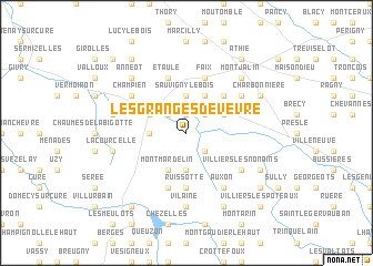 map of Les Granges de Vèvre