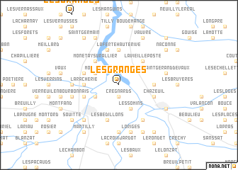 map of Les Granges