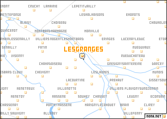 map of Les Granges