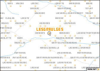 map of Les Graulges