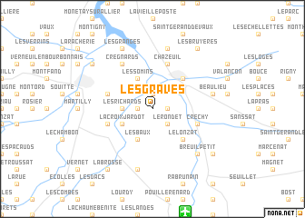 map of Les Graves