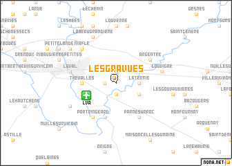 map of Les Gravues