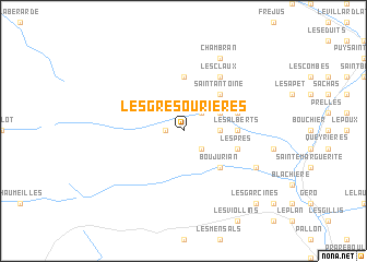 map of Les Grésourières