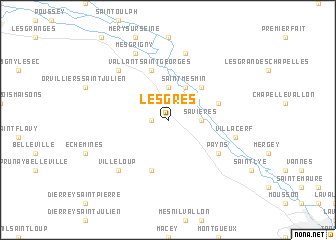 map of Les Grès