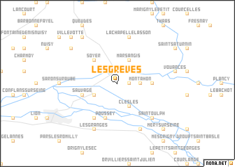 map of Les Grèves