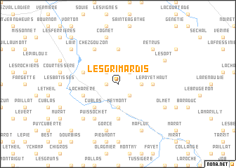 map of Les Grimardis