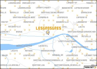 map of Les Gros Grès