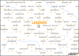 map of Les Gruns