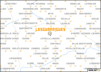 map of Les Guarrigues