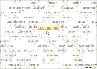 map of Les Guérins