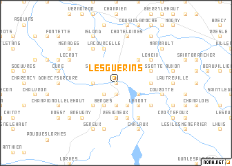 map of Les Guérins