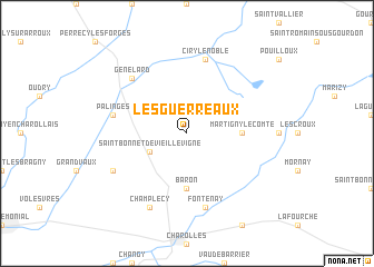 map of Les Guerreaux