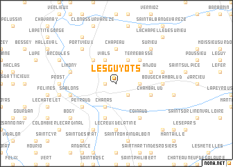 map of Les Guyots