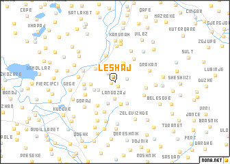 map of Leshaj