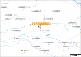 map of Les Haudeaux