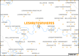 map of Les Hautes-Rivières