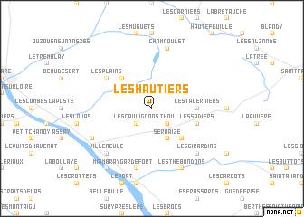 map of Les Hautiers