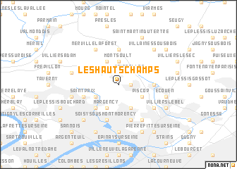 map of Les Hauts-Champs