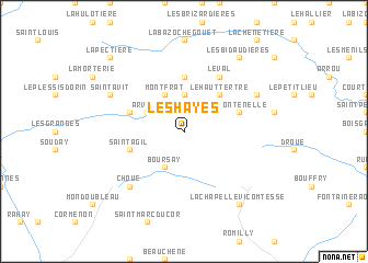 map of Les Hayes
