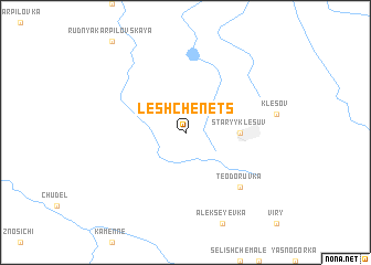 map of Leshchenets
