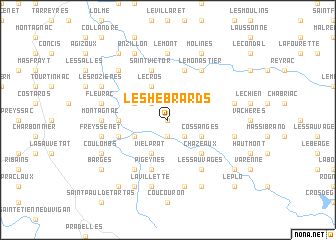 map of Les Hébrards
