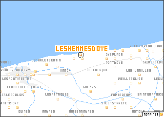 map of Les Hemmes dʼOye