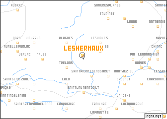 map of Les Hermaux