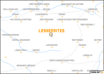 map of Les Hermites