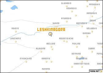 map of Lëshkina Gora
