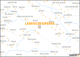 map of Leshnica e Sipërme