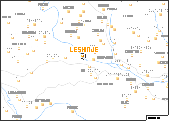 map of Leshnjë